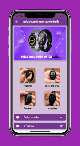 Android application imilab kw66 smart watch Guide screenshort