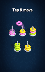 screenshot of Hoop Sort Puzzle: Color Ring Stack Sorting Game version 1.4
