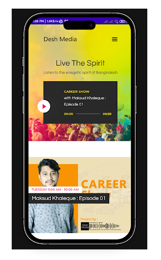 Android application Desh Media screenshort