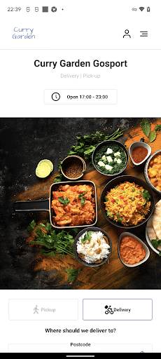 Android application Curry Garden Gosport screenshort