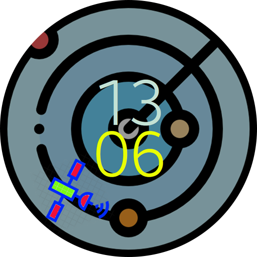 Outer space animated watchface logo