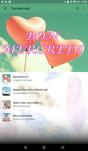Android application Mercredi te soit agréable screenshort