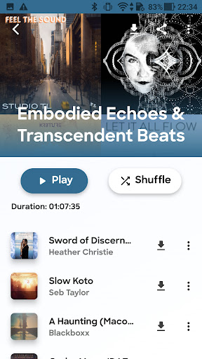 Android application YogiTunes: Mindful Music screenshort