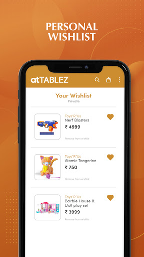 Android application atTABLEZ screenshort