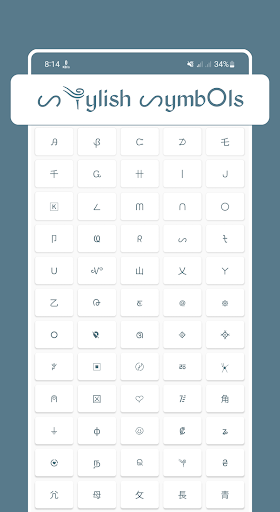 Android application Cool Symbols & Fonts screenshort