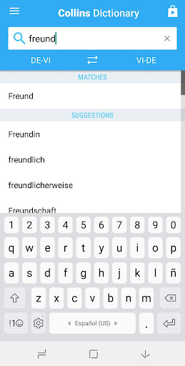 Screenshot of Vietnamese-German Dictionary