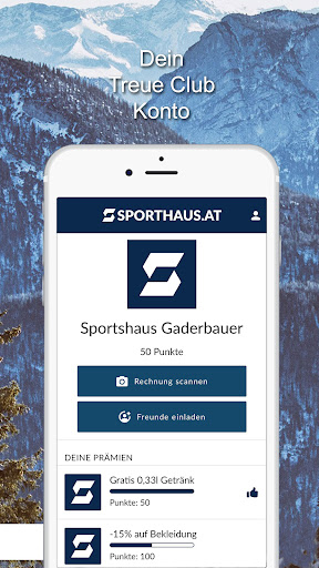 Android application Sporthaus.at screenshort