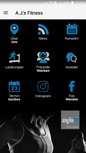 Android application A.J.s Fitness screenshort