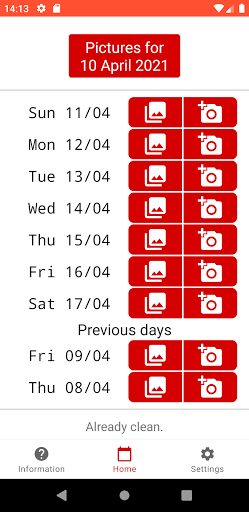 Android application Dates frais screenshort