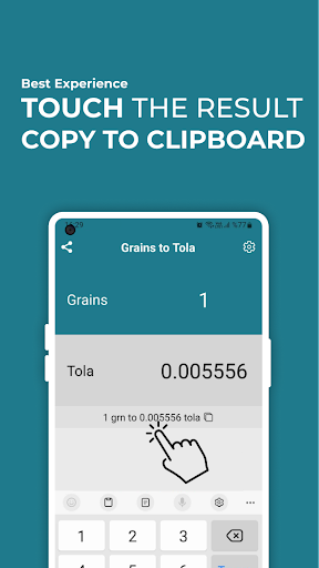 Grains to Tola Converter Screen 3
