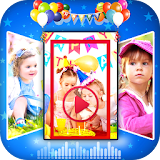 Birthday Photo Video Maker with Music icon