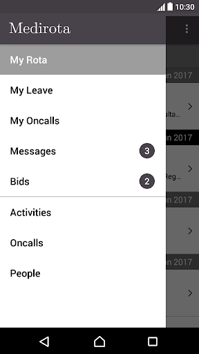Android application Medirota screenshort