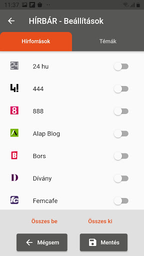 HÍRBÁR Screen 2