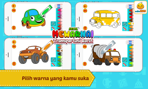 Mewarnai Mobil Kartun Screen 3