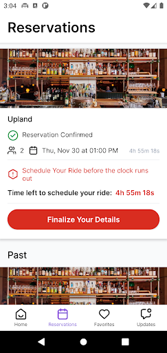 TableRide Screen 2