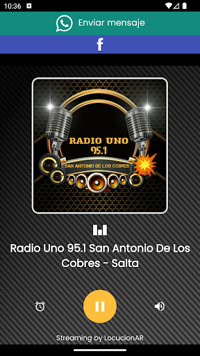 Android application Radio Uno 95.1 screenshort