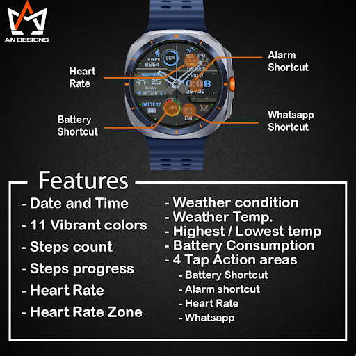 AN011-H Hybrid Watch Face screenshot 1