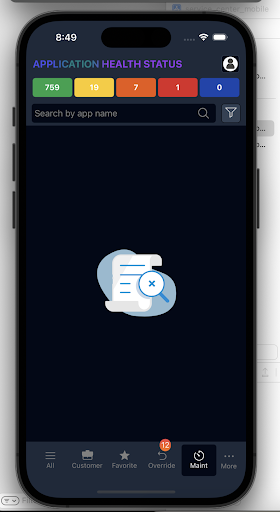 Screenshot of Application Health