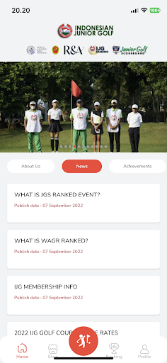 IJG - Indonesian Junior Golf Screen 2