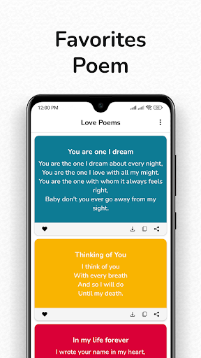 Screenshot of Love Poems: Feeling Sayings