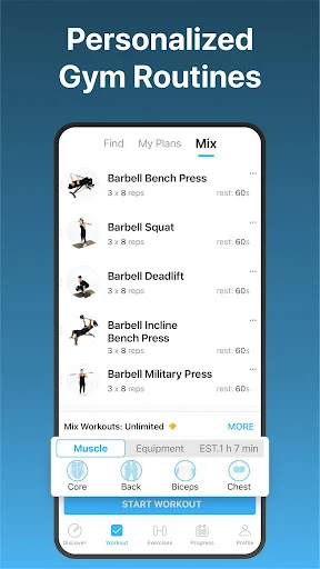 JEFIT Gym Workout Plan Tracker Screenshot 5