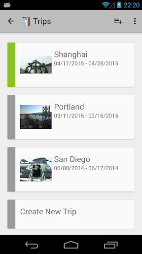 Android application Sojournal screenshort