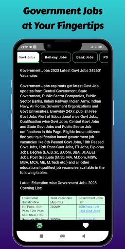 Sarkari Naukri Latest Govt Job Screen 2