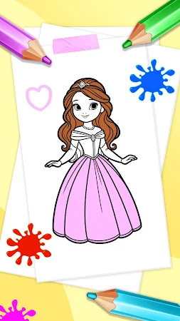Game screenshot Игра-раскраска принцессы mod apk