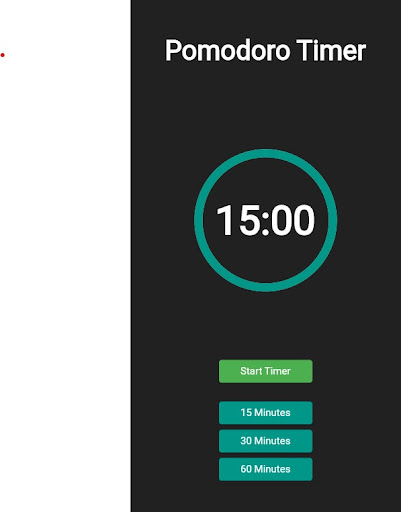Android application Pomodoro Timer screenshort