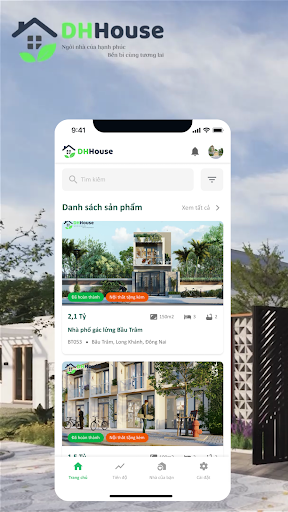 Android application DHHouse - App quản lý nhà phố screenshort