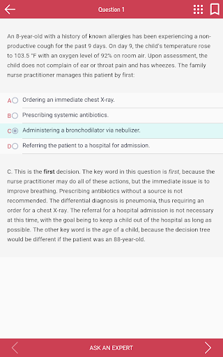 Screenshot of Family Nurse Practitioner Q&A