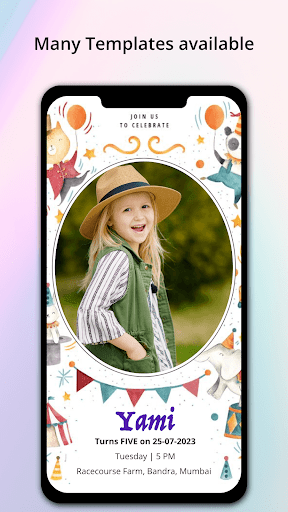 Android application Birthday Invitation Maker screenshort
