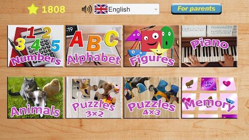 Android application Educational jigsaw puzzles screenshort