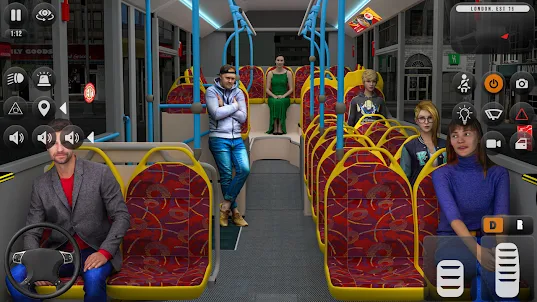 mengemudi bus modern 3d