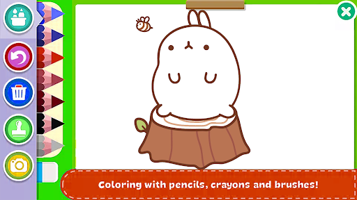 Cute Molang coloring book