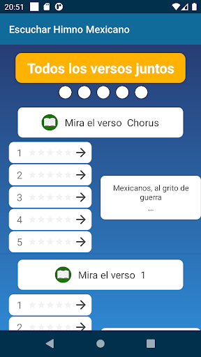 Android application National Anthem of Mexico screenshort