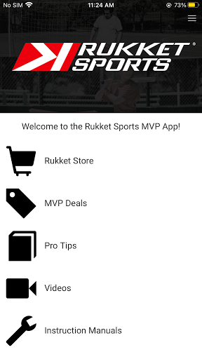 Android application Rukket Sports screenshort