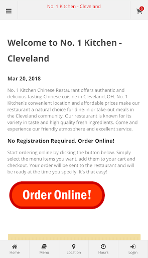Android application No. 1 Kitchen Cleveland Order screenshort