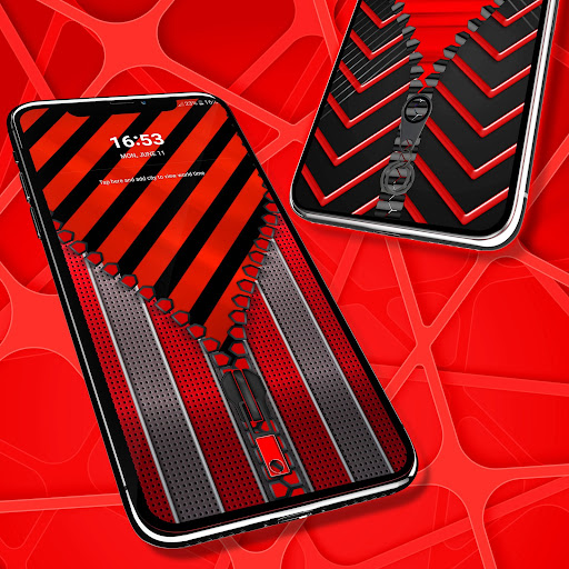 Red black zipper Screen 3