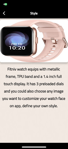 FITNIV Smart Watch guide Screen 2