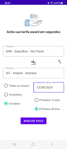 Android application Award Scanner - Milhas aéreas screenshort