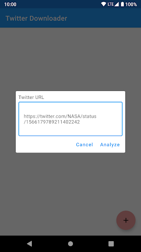 Android application Twitter Downloader screenshort