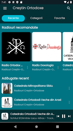 Android application Radiouri creștin ortodoxe screenshort