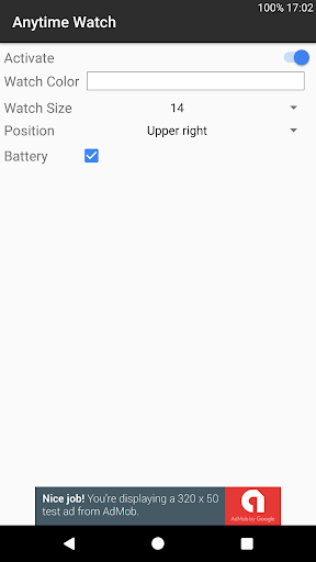 Android application Anytime Watch screenshort