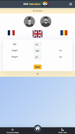 Android application IMC Calculator screenshort
