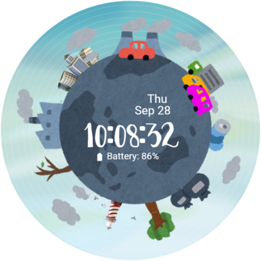 Earth Animated Watch Face Logo