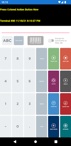 Android application JobBOSS² Data Collection screenshort