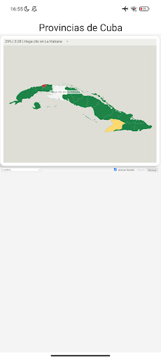 Provincias de Cuba Juego Mapa Screen 3