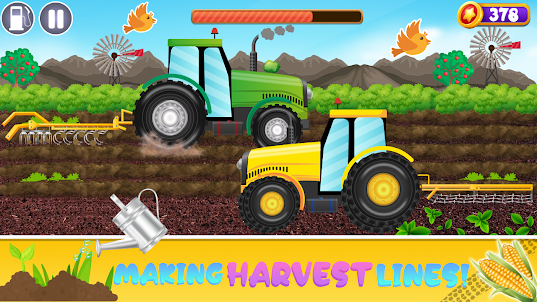 Kids Farm Tractor Harvest Game