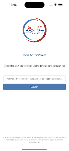 Android application Mon Activ'Projet screenshort